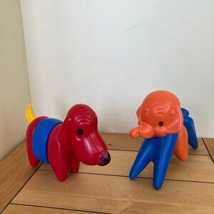 Tupperware Zoo It Yourself Dog Elephant Mix Match Toys Vintage Tuppertoy Canada